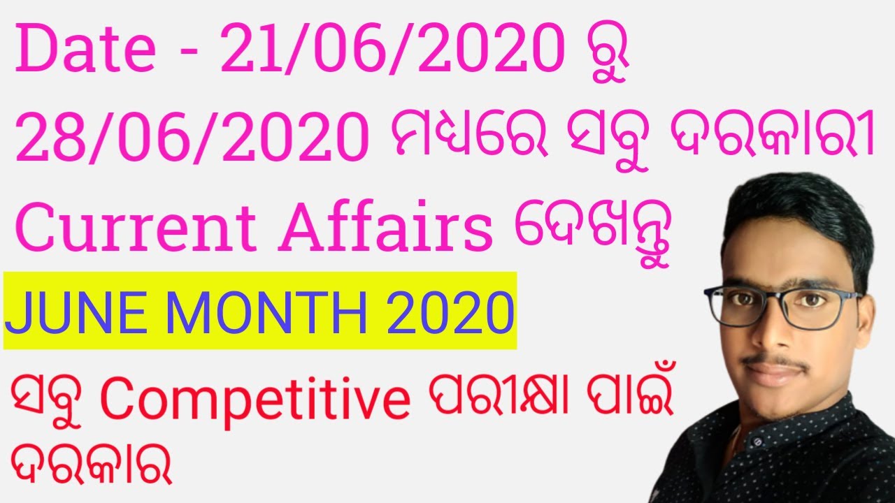 Weekly Current Affairs Class June Month Class 7 KVS OAVS NVS JT