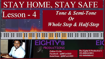 Piano Lessons for Beginners - Part 4 (Tone & Semi-Tone) (Whole & Half Step) | EASY PIANO TUTORIAL