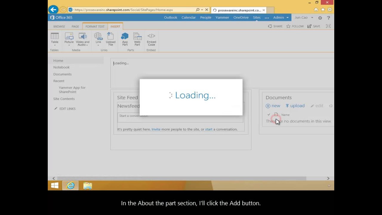 How to Embed a Yammer Home Feed YouTube