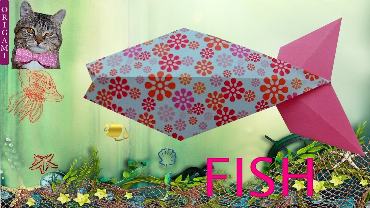 Бумажная рыба (дизайнер ИЛЬДИКО Х. ВАСС). Легкие оригами для детей. Мастер класс