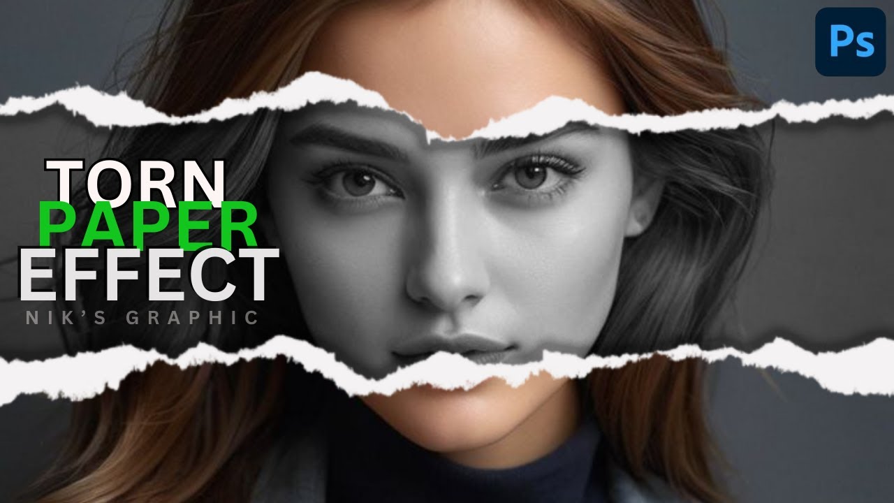 How To Create Torn Paper Effect in photoshop cc | Nik's Graphic # ...