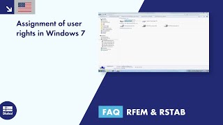 Dlubal RFEM & RSTAB – Assignment of User Rights in Windows 7