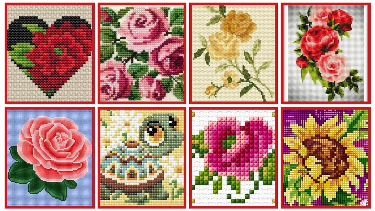 El patrón de punto de cruz más hermoso /) char suti khrhae 