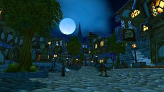 [Ambient Music] Stormwind City - WoW Classic | Busy Streets at Night | 4K | 10 Hours