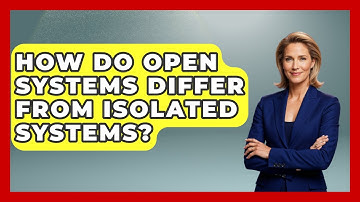 How Do Open Systems Differ From Isolated Systems? - Thermodynamics For Everyone