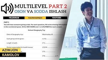 Qanday qilib Multilevel Listening Part 2 Ishlash