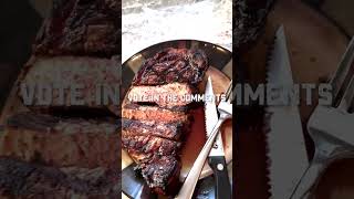 NY Strip Steaks | Medium vs. Rare (vote in the comments)