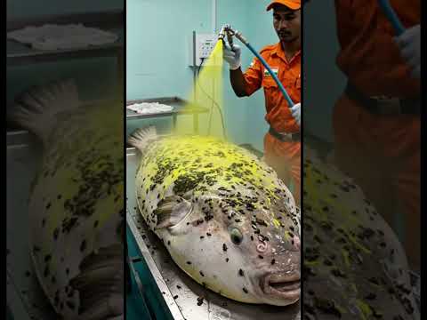 Rescuing a stranded pufferfish tangled in trash on an Indian beach