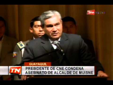 Presidente de CNE condena asesinato de alcalde de Muisne