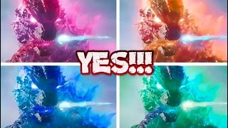 Evolved Godzilla in Different Colors