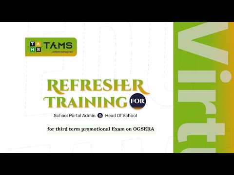 Refresher Training for SPA and HoS for Third Term Exam on OGSERA