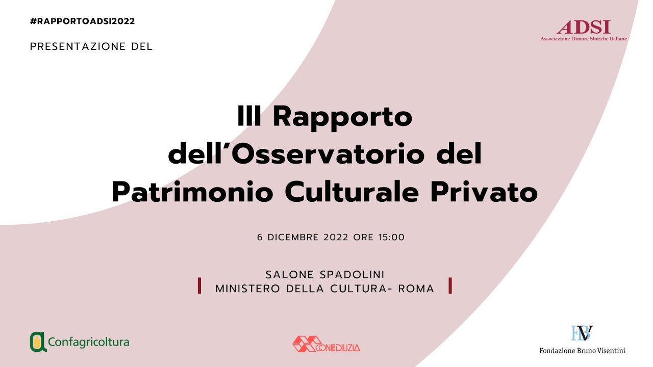 III Rapporto dell'Osservatorio sul Patrimonio Culturale Privato