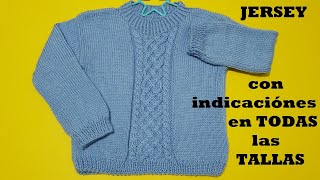 DESCUBRE suéter con INDICACIONES para TODAS las TALLAS en dos agujas parte - YouTube