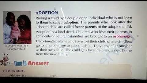 Class IV EVS ch-1 My family Part 2A - ‘Adotpion’