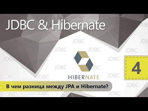 В чем разница между JPA и Hibernate? JDBC и Hibernate. Урок 4