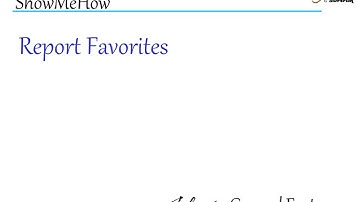 Adagio Common Features - Report Favorites