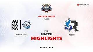 Minana EVOS vs RSG PH HIGHLIGHTS MPL PH S13 | RSG vs MNNE ESPORTSTV