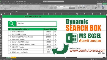 Dynamic Search Box in Excel using FILTER Function| Little Bit Talent