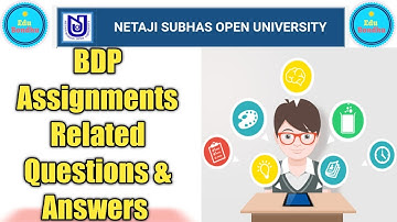 NSOU BDP Assignments 2020 Related Questions & Answers || BDP Assignment Answers 🔥 🔥 🔥