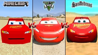 MINECRAFT LIGHTNING MCQUEEN VS GTA 5 LIGHTNING MCQUEEN VS GTA SAN LIGHTNING MCQUEEN - WHICH IS BEST?