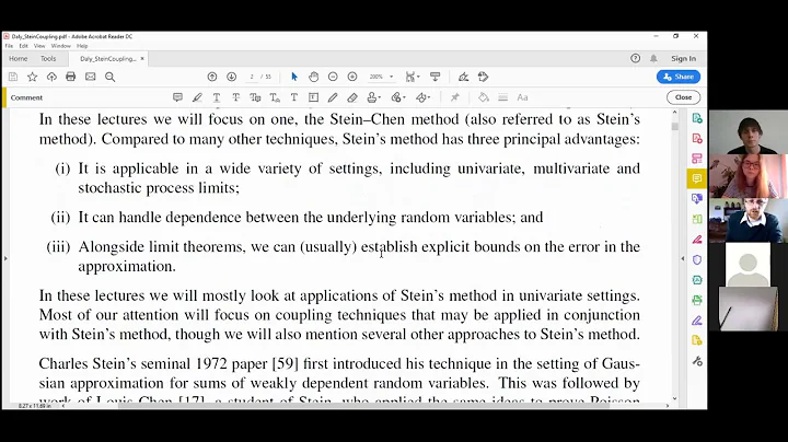 "The Stein-Chen method" Dr Fraser Daly lec.1