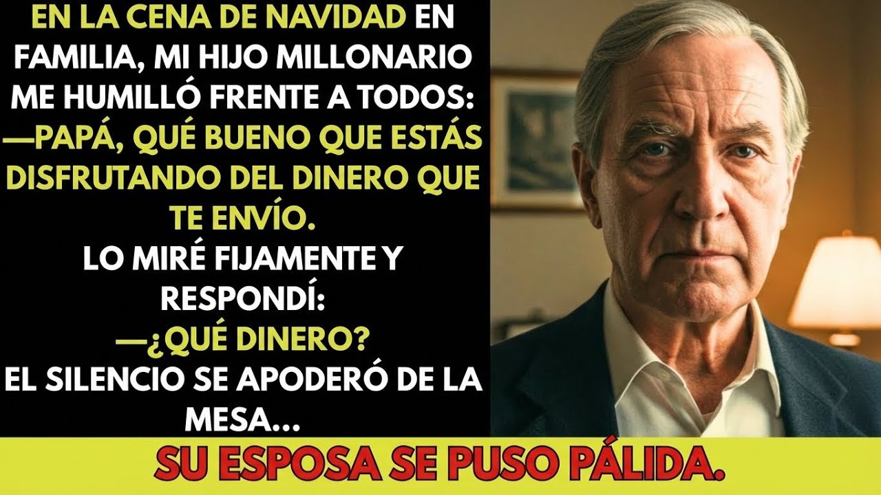 En la cena de Navidad, mi hijo rico me humilló pensando que yo vivía de su dinero...