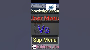Knowledge about Sap Menu & User Menu  | SAP | Sap Course | Accounting | Short Video | shorts  | ca