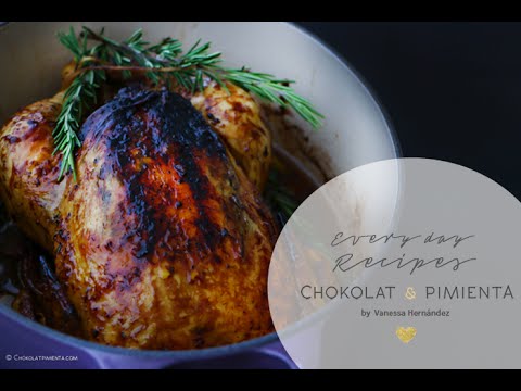Roasted Chicken with cocoa butter and pomegranate molasses