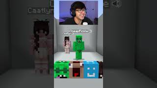 IS HE CHEATING???😂😂😂Minecraft Color Match HEADS vs GIRLFRIEND #minecraft #shorts #minecraftshorts
