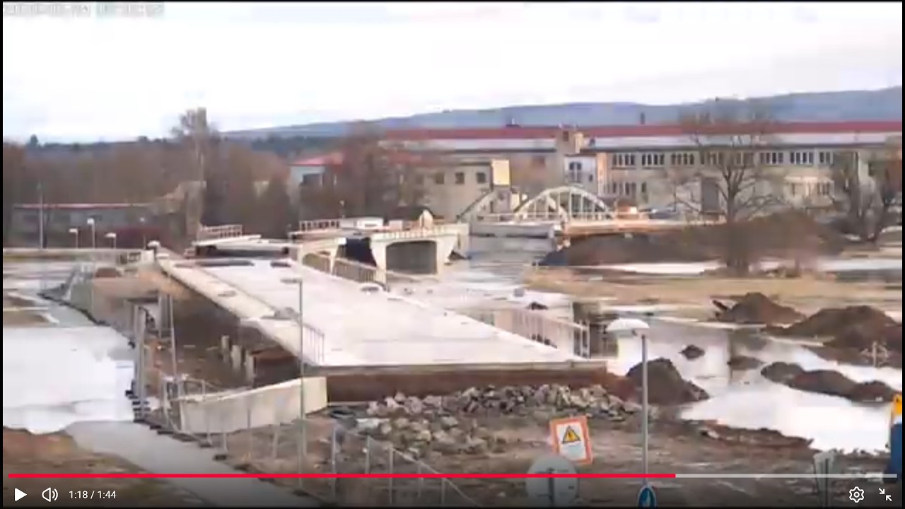 Mosty (Únor26) Týniště - Albrechtice              ( Zoom kamera )