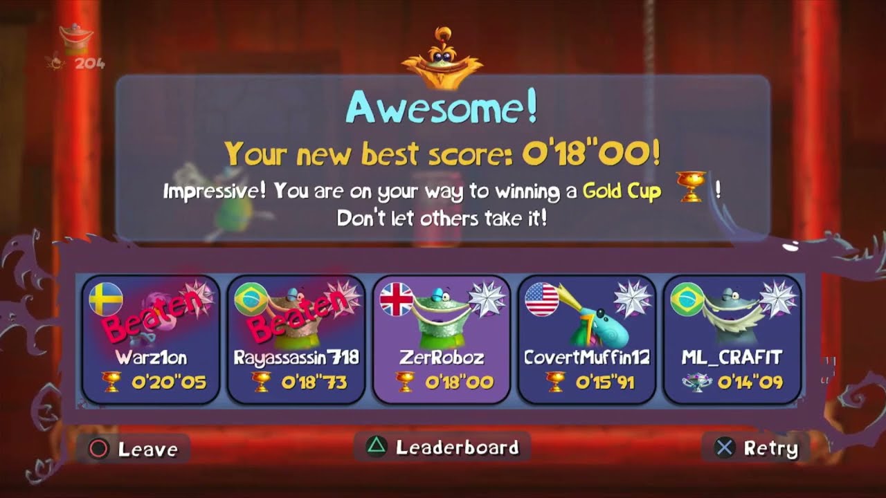 Rayman Legends Dojo Speed 18'00 Solo & Funny Moment