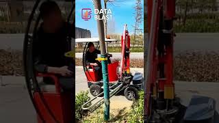 Roadside Shrub Pruning Machine! Perfect Trim #shorts