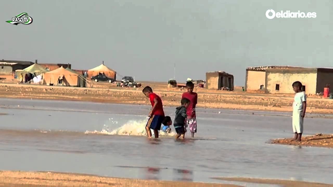 Las fuertes lluvias destrozan jaimas y casas de adobe en los campamentos de refugiados saharauis