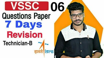 ISRO (VSSC) Previous Year Question Paper Revision with Special Techno|| Class-06.