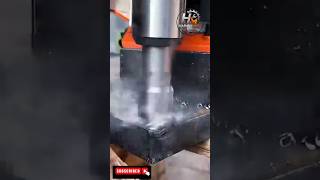 🚨 Dangerous Precision! CNC Drill Hits the Exact Spot😱 #CNCMill #Engineering #Machining #MetalWorking