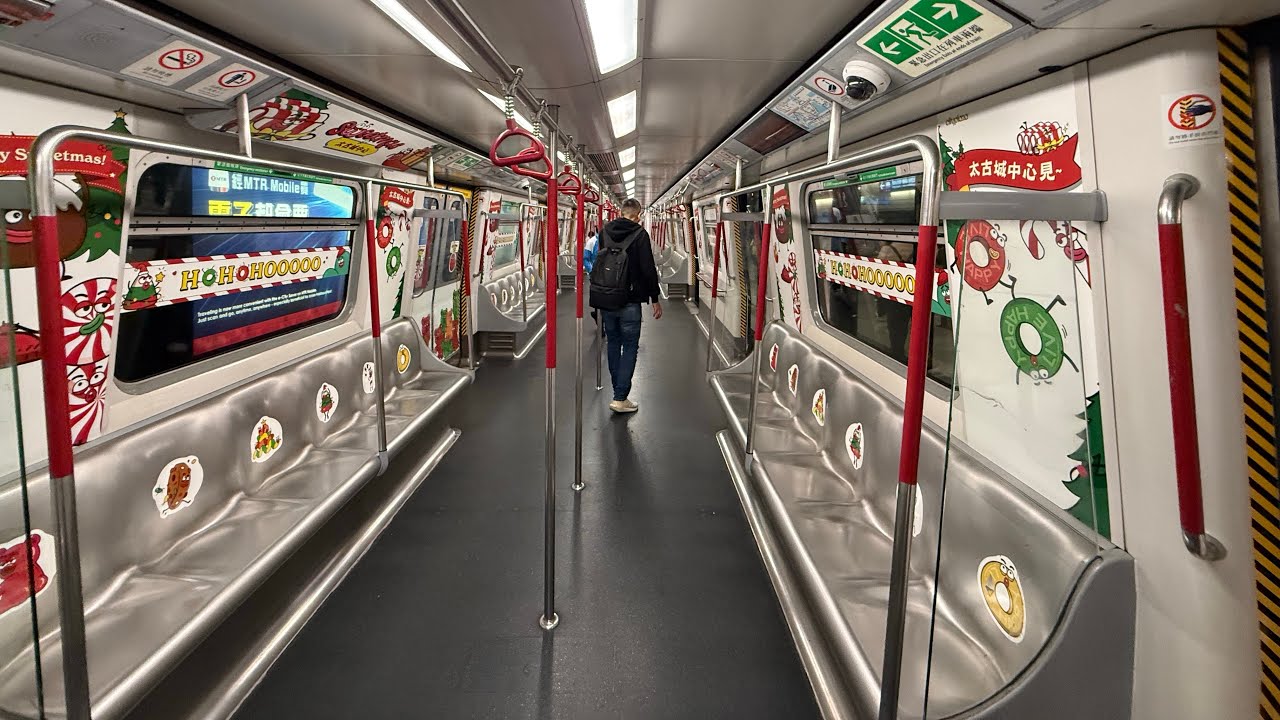 [聖誕前走去客串]MTR ISL M-Train(A239/A212)(C239)駛入荃灣站、葵芳至深水埗、油麻地至中環2台行車片段[太古城Sweetmas聖誕裝飾車內廣]