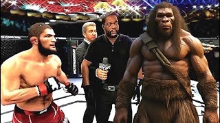 UFC Khabib Nurmagomedov Vs. Neanderthal Men Ea Sports UFC 4 Epic Fight
