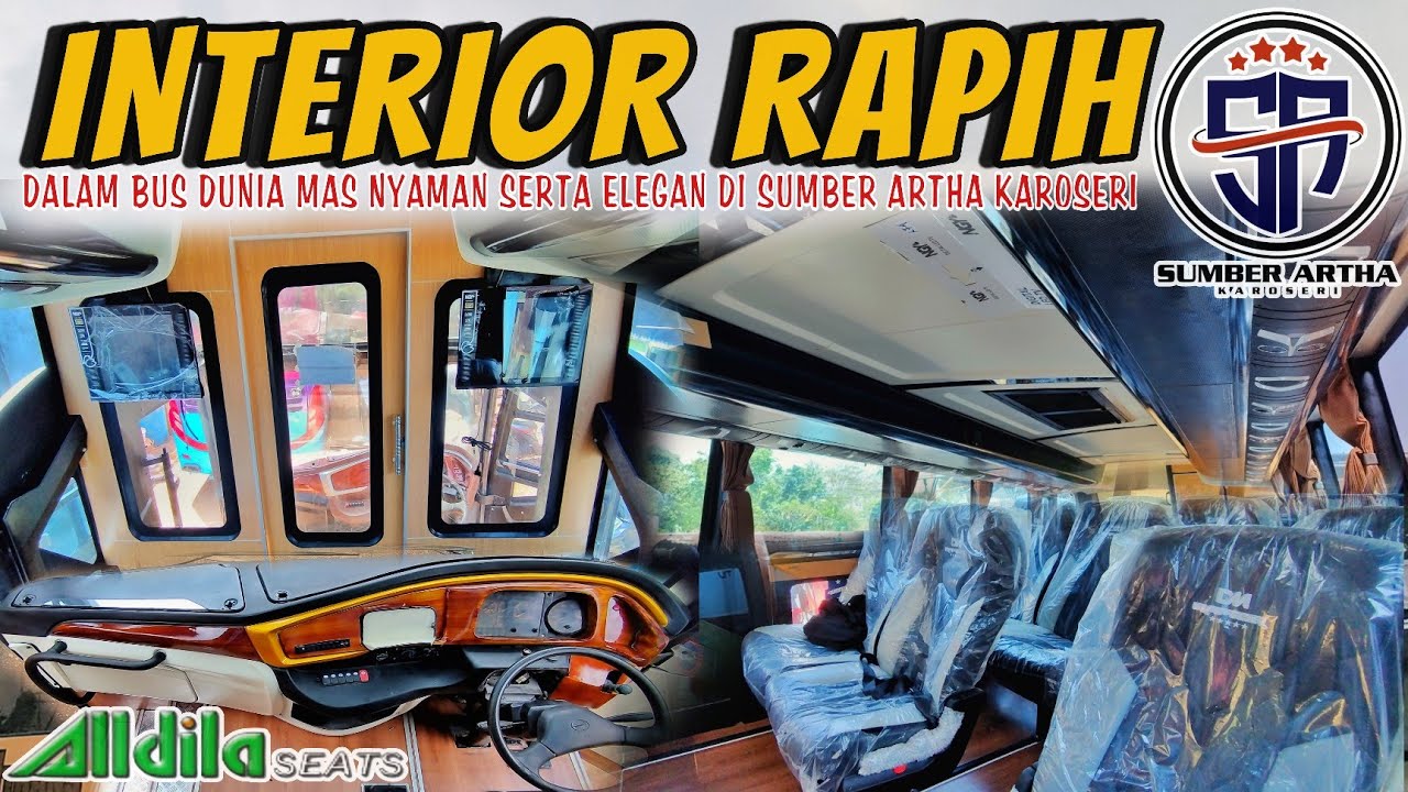 RAPIH & MEGAH INTERIOR‼️BUS DUNIA MAS HASIL PENGERJAAN DI SUMBER ARTHA KAROSERI MALANG ALLDILA SEAT