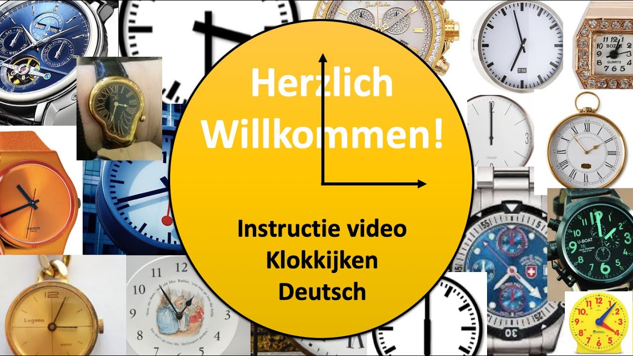 Es ist zwölf Uhr  -  klokkijken Duits les.