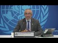 LIVE: WHO chief holds a briefing on hantavirus