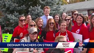 Politicians visit Dedham teachers' picket line