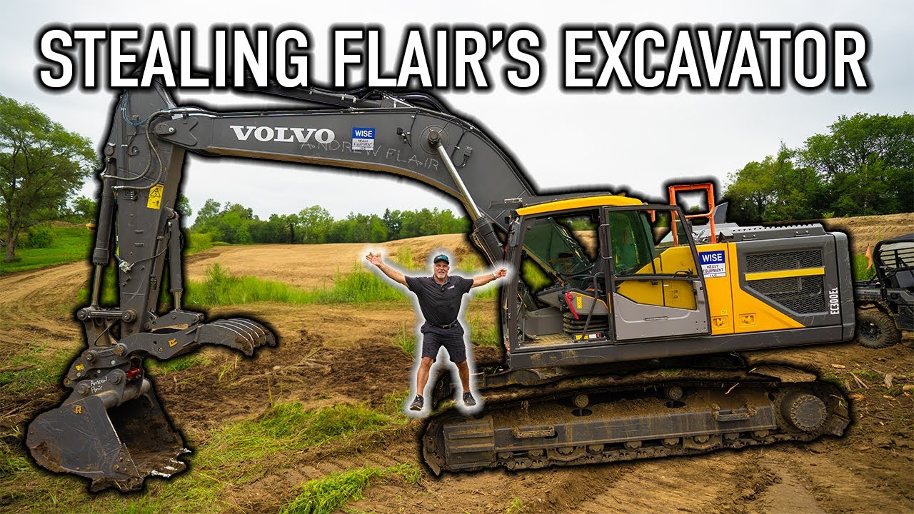 Stealing FLAIR'S EXCAVATOR and Digging a MASSIVE POND! (Part One)