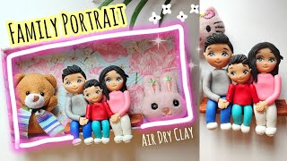 DIY 3D Family Portrait with Clay with Air Dry Clay | Cold Porcelain Clau | Clay Craft Ideas screenshot 4