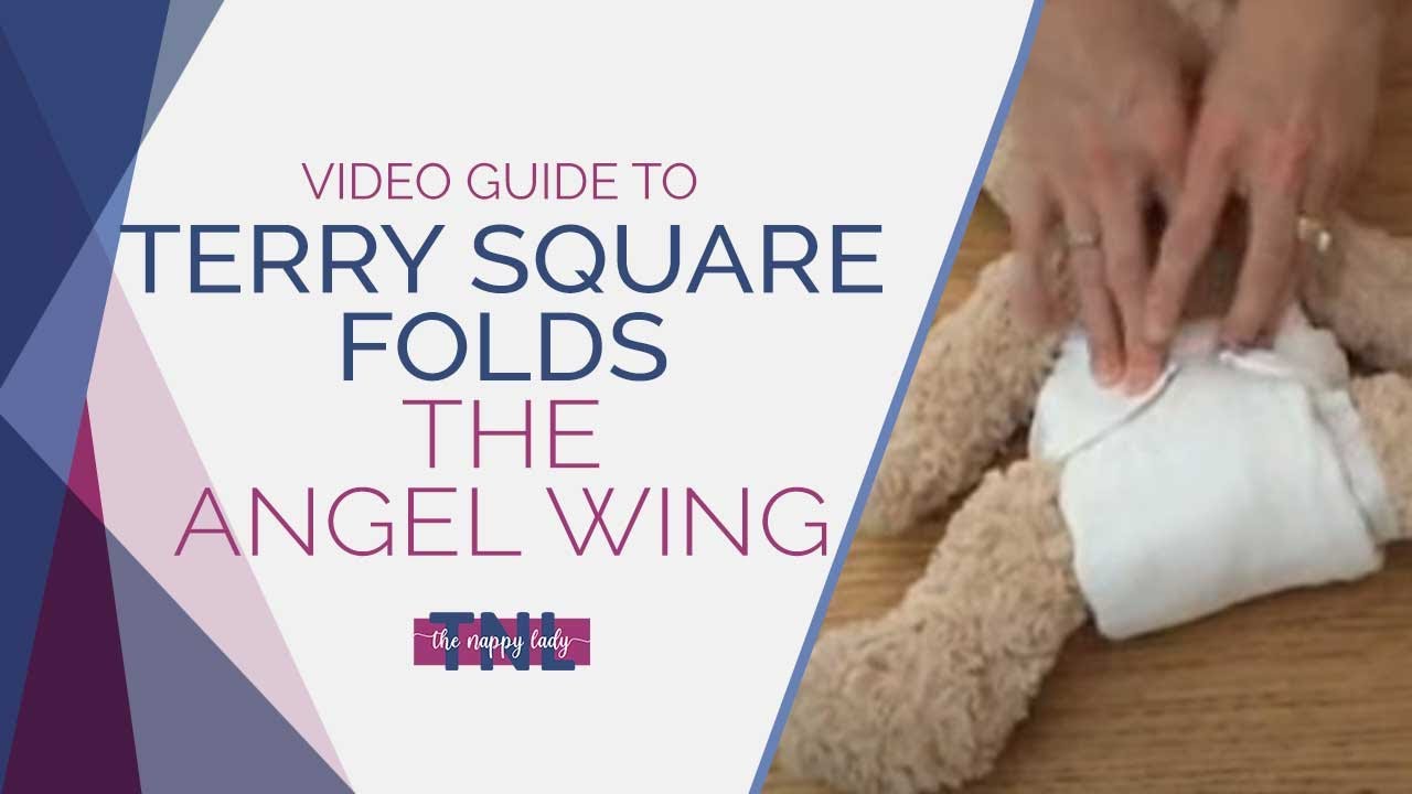 Prefold Nappy The Basic Angel Wing Fold by The Nappy Lady YouTube