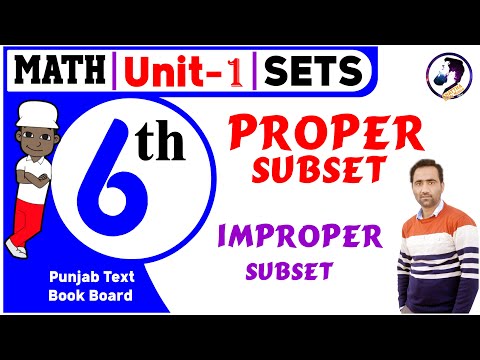 proper and improper Subset  Grade 6 | Punjab Text Book | Chattha Study House