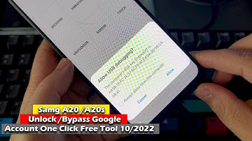 Samg Galaxy A20 /A20s(A205F) - Unlock/Bypass Google Account "One Click Free Tool" 10/2022