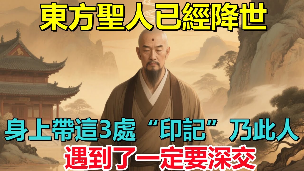 東方聖人已經降世，身上帶這3處“印記”乃此人，遇到了一定要深交！