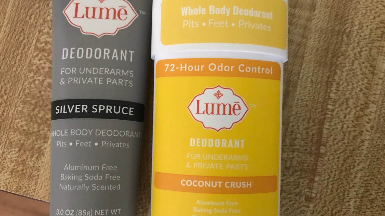 Lume smell test Coconut Crush & Silver Spruce deodorant YouTube