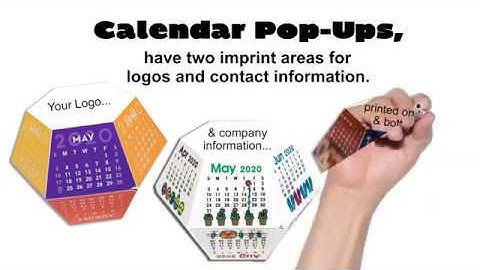 Imprint-able Pop-Up Calendars