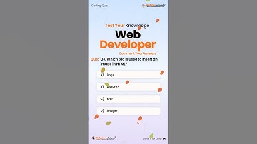 Web Developer Quiz  in HTML/CSS/JS! #Shorts #viral #webstarinfotech #ytshortvideo
